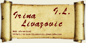 Irina Livazović vizit kartica